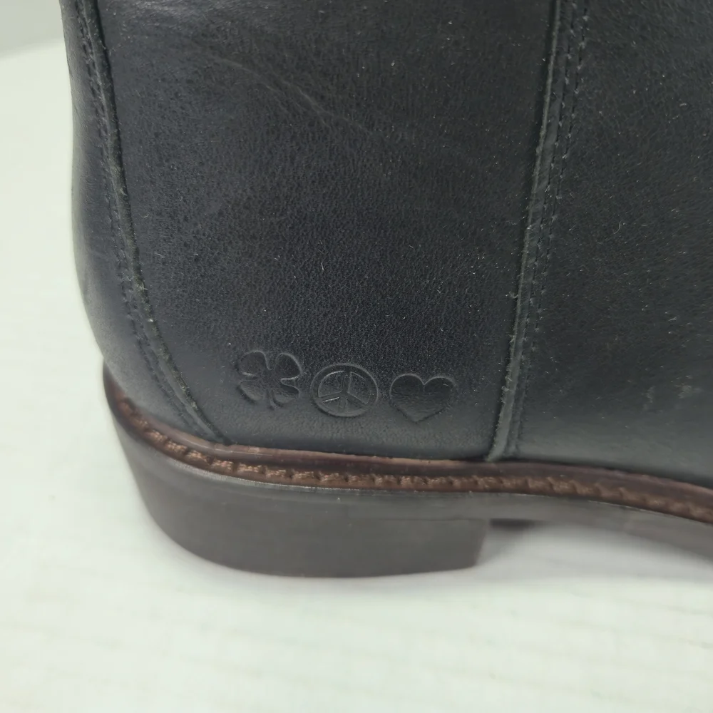 Lucky Brand Quendy Black Leather Chelsea Ankle Booties Boots Size 5 1/2 5.5